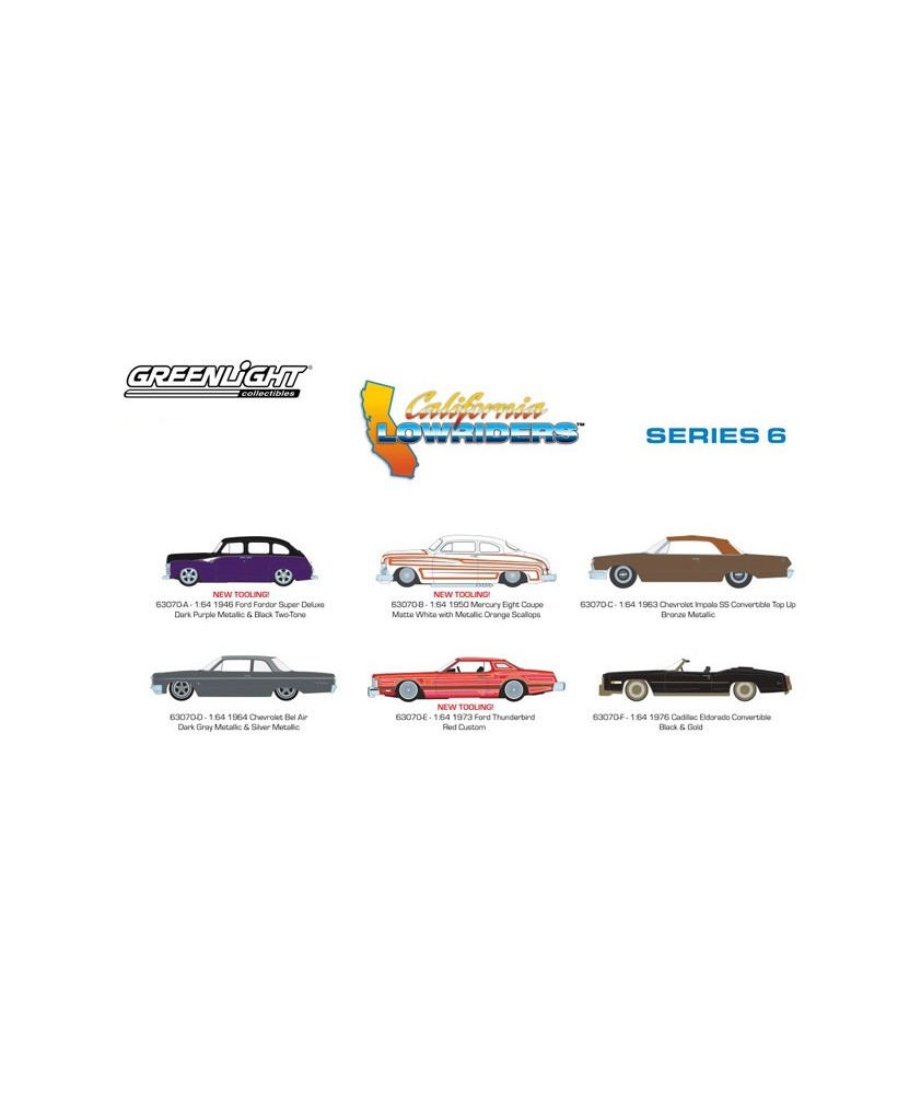 Greenlight California Lowriders Series 6 - Six Car Set