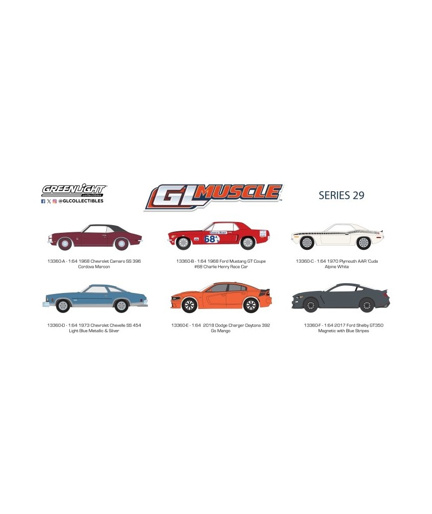 Greenlight Muscle Series 29 - Six Car Set