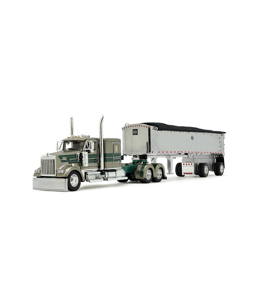 DCP by First Gear - Kenworth W900L with MAC Coal End Dump Spread-Axle Trailer