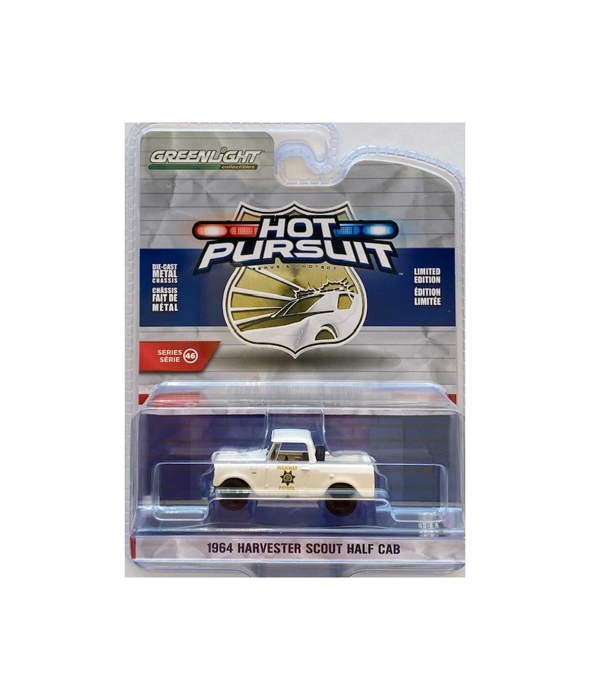 Greenlight Hot Pursuit Series 46 - 1964 Harvester Scout Half Cab California Highway Patrol