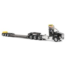 Diecast Masters Kenworth T880 SBFA Daycab Tridem Tractor with Trail King TK120 HDG Lowboy Trailer