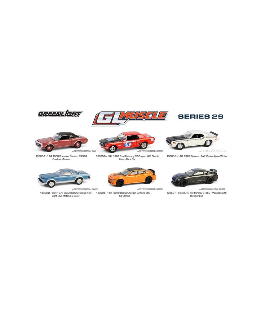 Greenlight Muscle Series 29 - Six Car Set