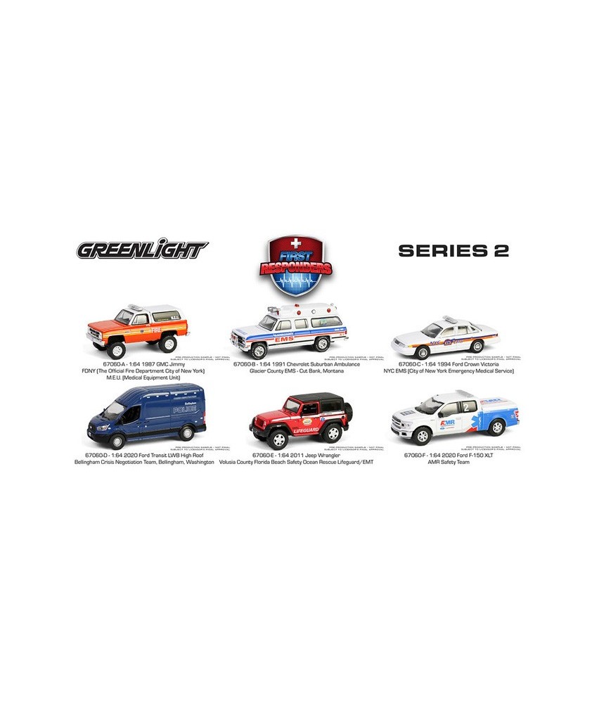 Greenlight First Responders Series 2 - Six Piece Set