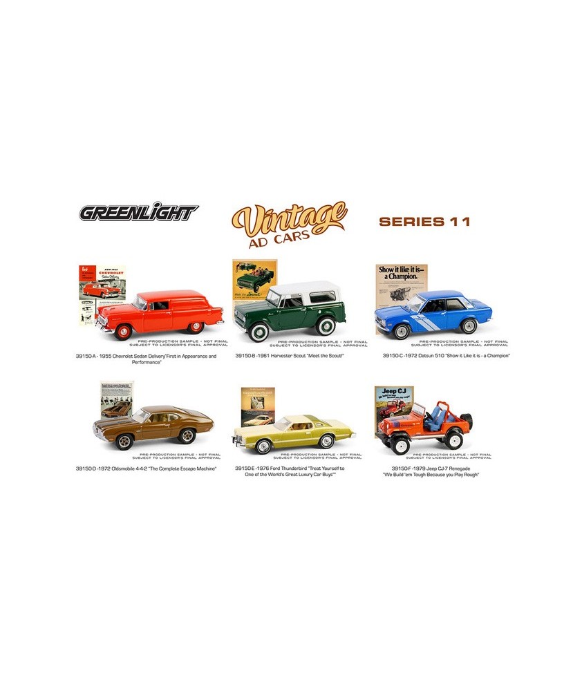 Greenlight Vintage Ad Cars Series 11 - Six Car Set