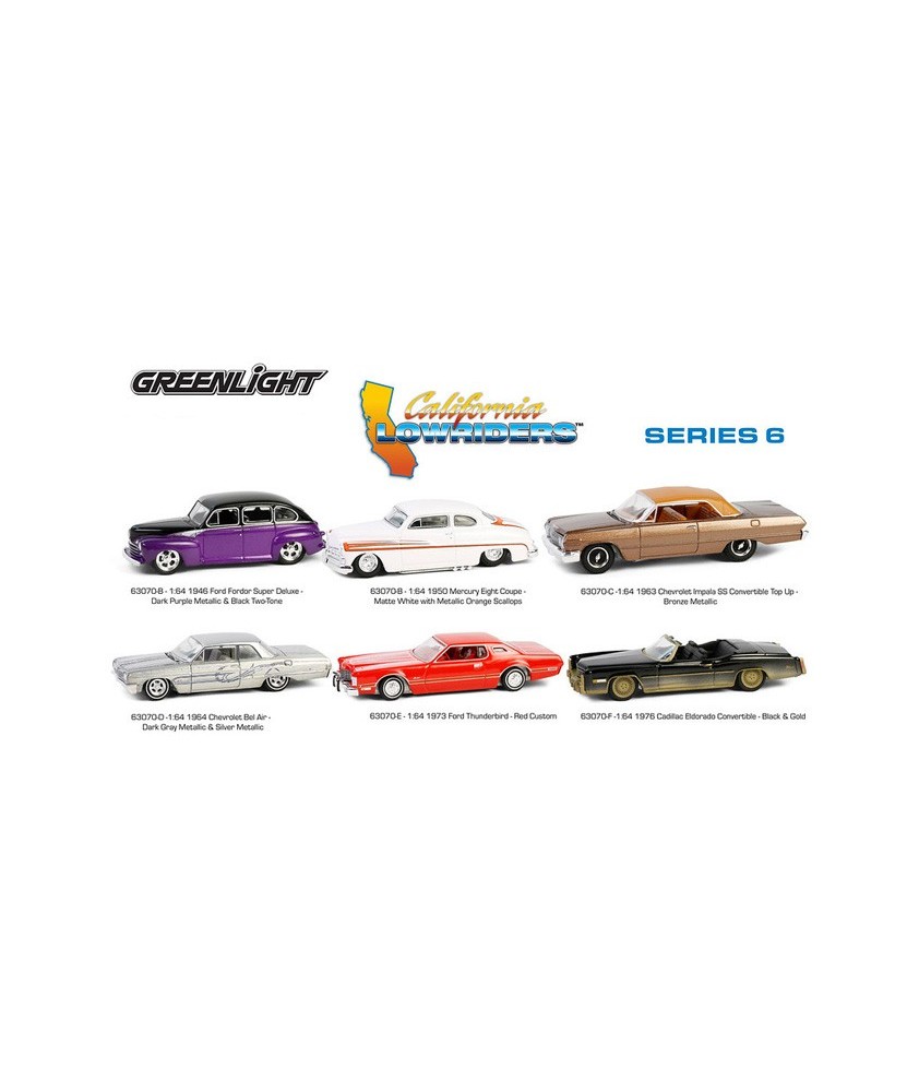 Greenlight California Lowriders Series 6 - Six Car Set