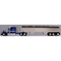 DCP by First Gear - Peterbilt 379 with Wilson Pacesetter Tri-Axle Grain Trailer