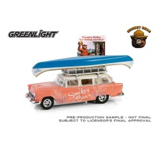 Greenlight Smokey Bear Series 4 - 1955 Chevrolet Two-Ten Townsman with Roof Rack and Canoe