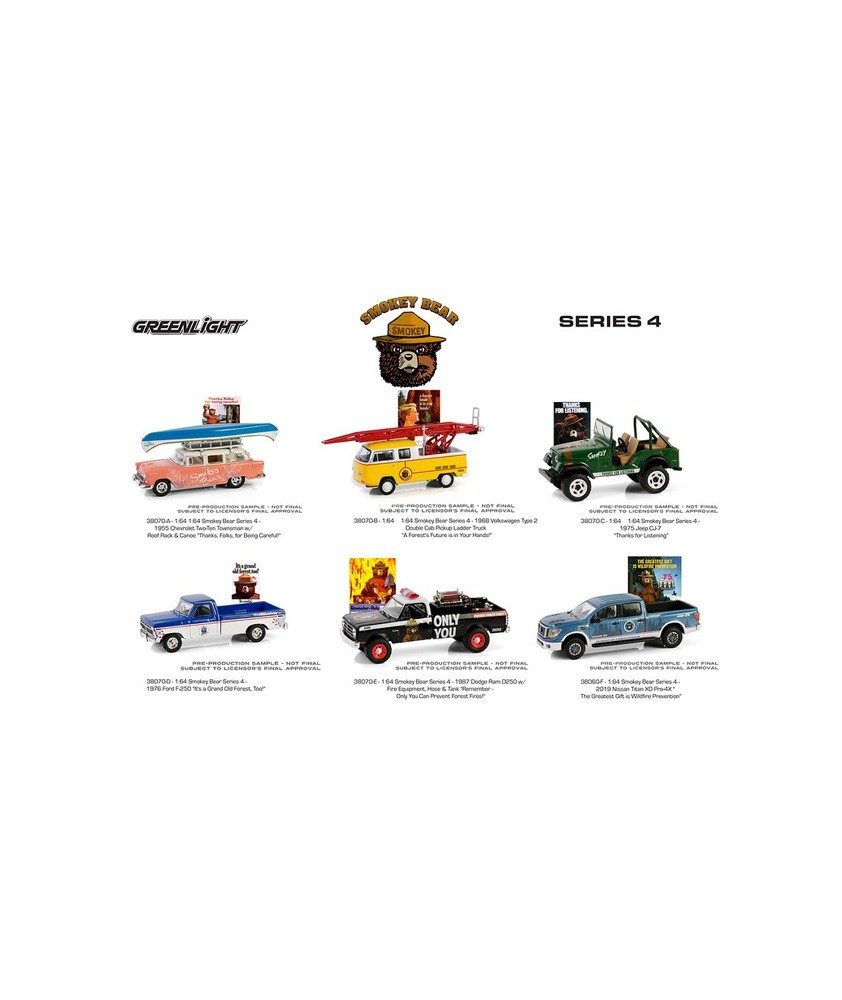 Greenlight Smokey Bear Series 4 - Six Piece Set