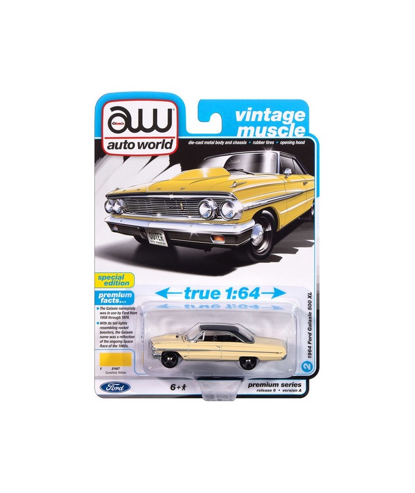 １９６４　ＦＯＲＤ　ＧＡＬＡＸＩＥ　５００　【１／１８】新品、未使用 1964 FORD GALAXIE 500 Die Cast Metal Car SCALE 1/18 (Sun