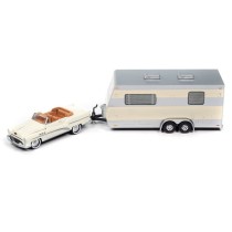 Johnny Lightning Tow and Go 2024 Release 2 - 1953 Buick Super with Camper Trailer