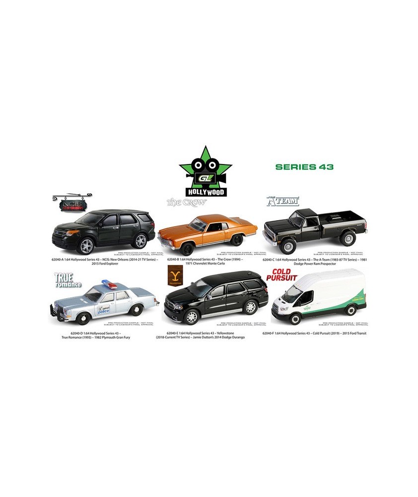 Greenlight Hollywood Series 43 - Six Car Set Greenlight Hollywood Series 43 - Six Car Set