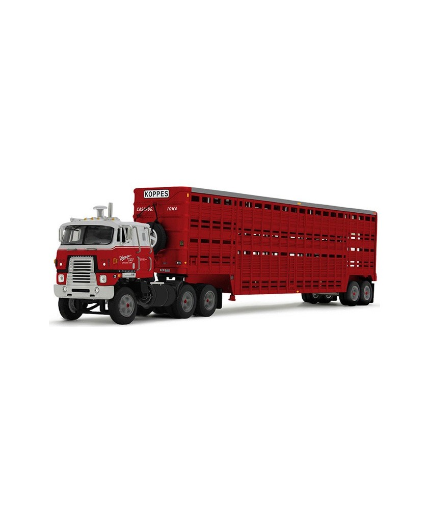 DCP by First Gear - International Transtar COE Truck and Wilson Vintage Tandem-Axle Livestock Trailer Koppes Truck Line DCP by First Gear - International Transtar COE Truck and Wilson Vintage Tandem-Axle Livestock Trailer Koppes Truck Line