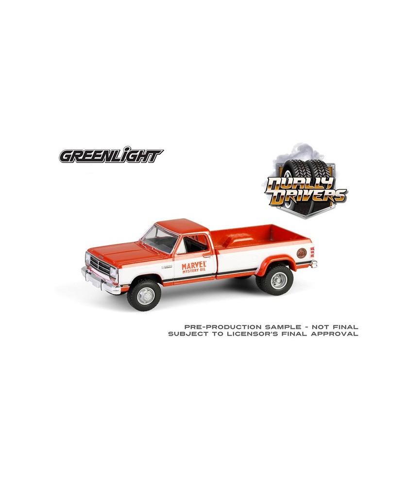 Greenlight Dully Drivers Series 16 - 1989 Dodge Ram Dually Marvel Mystery Oil Greenlight Dully Drivers Series 16 - 1989 Dodge Ram Dually Marvel Mystery Oil