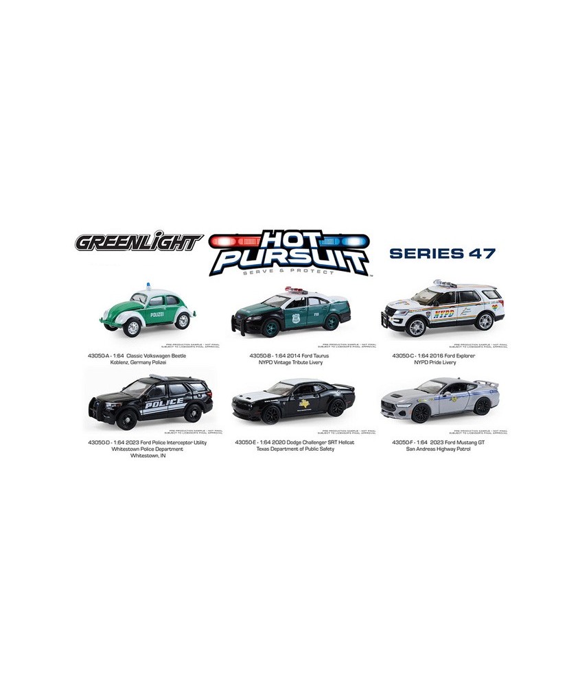Greenlight Hot Pursuit Series 47 - Six Car Set