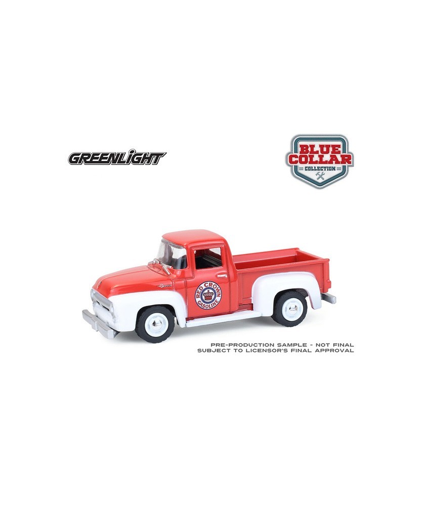 Greenlight Blue Collar Series 14 - 1954 Ford F-100 Pickup Truck Red Crown Gasoline