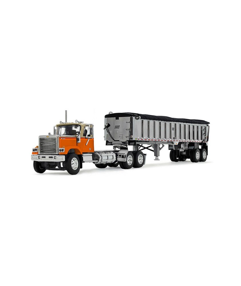 DCP by First Gear Chevrolet Bison Day Cab with East End Dump Trailer DCP by First Gear Chevrolet Bison Day Cab with East End Dump Trailer