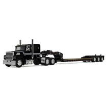DCP by First Gear Ford LTL 9000 with Fontaine Magnitude Tri-Axle Lowboy Trailer
