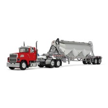 DCP by First Gear Ford LTL-9000 Day Cab with Heil Pneumatic 3 Drop Trailer