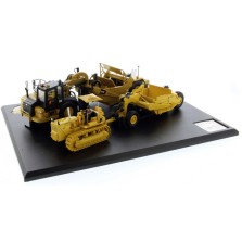 Diecast Masters Evolution Series - CAT 621K Scraper and CAT No. 70 Scraper with D7 Track-Type Tractor