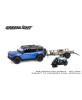 Greenlight Hitch and Tow Series 32 - 2021 Ford Bronco Black Diamond with Utility Trailer and Motorcycle