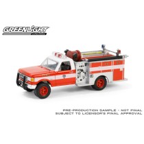 Greenlight Hobby Exclusive - 1987 Ford F-350 Mini Pumper Fire Truck FDNY 160th Anniversary Edition