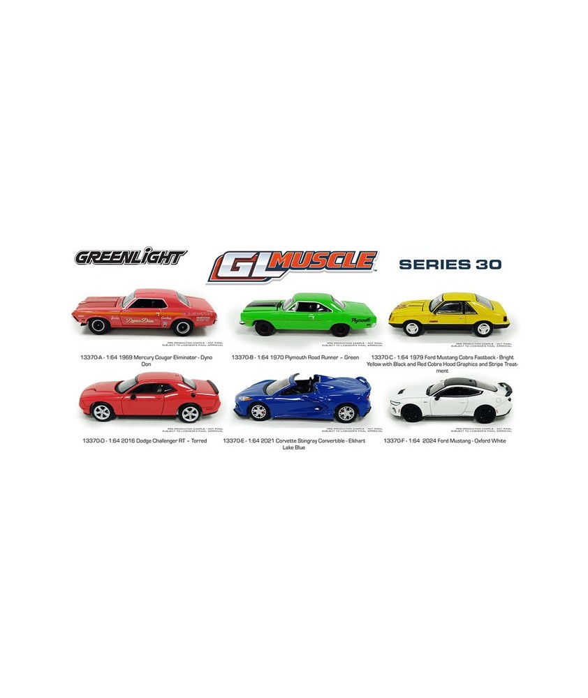 Greenlight Muscle Series 30 - Six Car Set