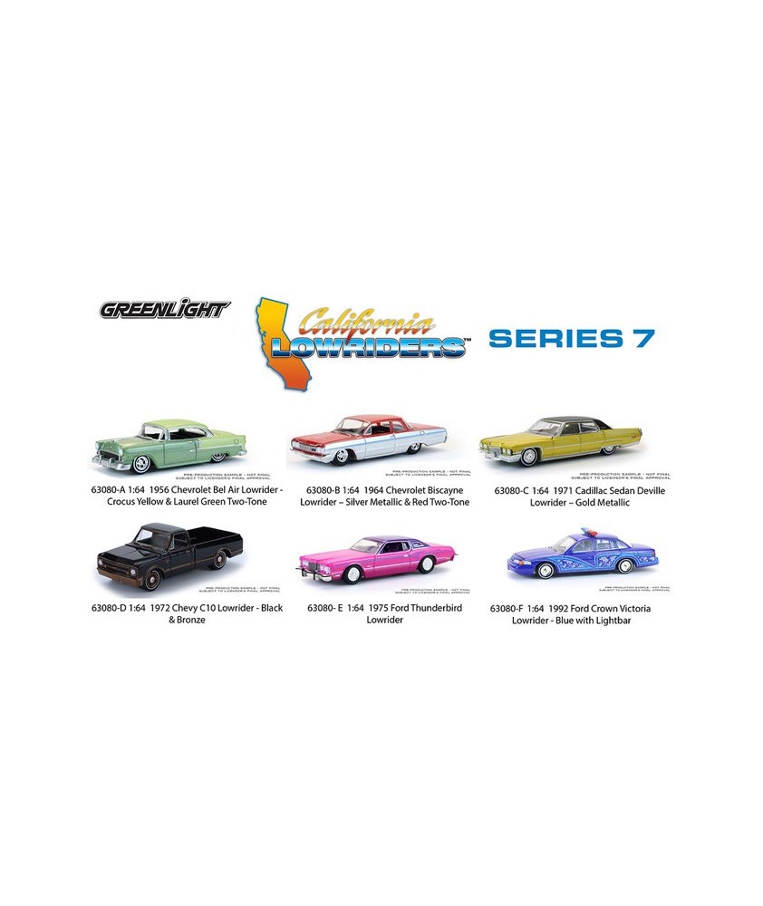 Greenlight California Lowriders Series 7 - Six Piece Set
