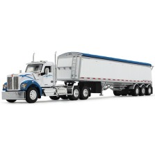 DCP by First Gear - Kenworth W990 Day Cab with Lode King Tri-Axle Hopper Trailer