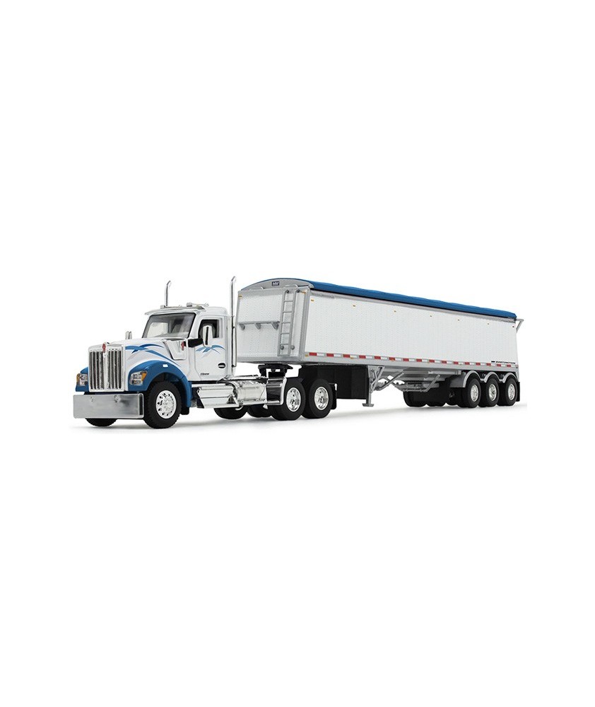DCP by First Gear - Kenworth W990 Day Cab with Lode King Tri-Axle Hopper Trailer