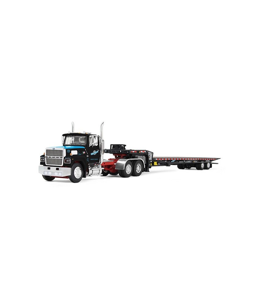 DCP by First Gear - Ford LTL 9000 Day Cab with Landoll 440B-50CA Traveling Axle Trailer Capello