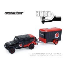Greenlight Hitch and Tow Series 33 - 2012 Jeep Wrangler Unlimited with Small Cargo Trailer