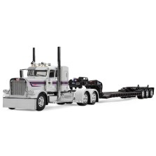 DCP by First Gear - Peterbilt Model 389 Hauling Fontaine Magnitude Lowboy Trailer