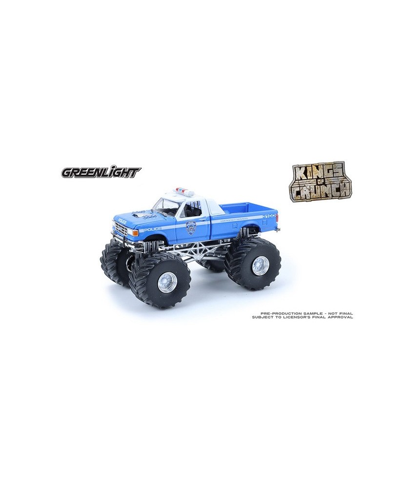 Greenlight Kings of Crunch Special Edition Hot Pursuit - 1990 Ford F-350 Monster Truck  NYPD