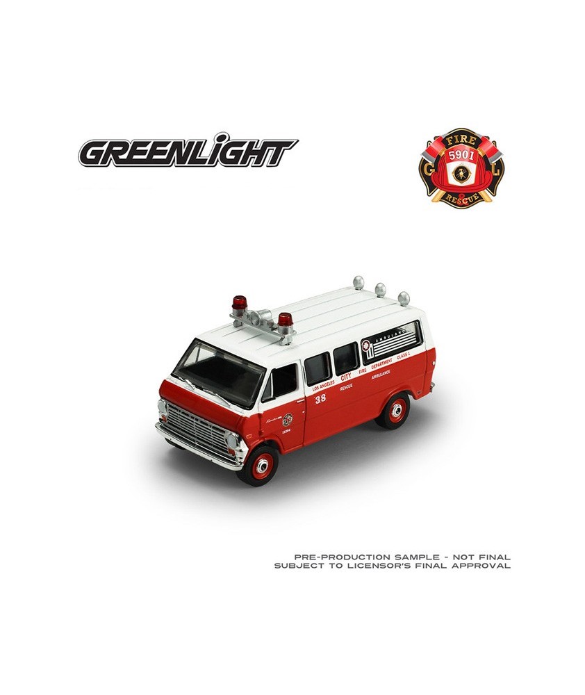 Greenlight Fire and Rescue Series 5 - 1969 Ford Econoline Ambulance Los Angeles Fire Department