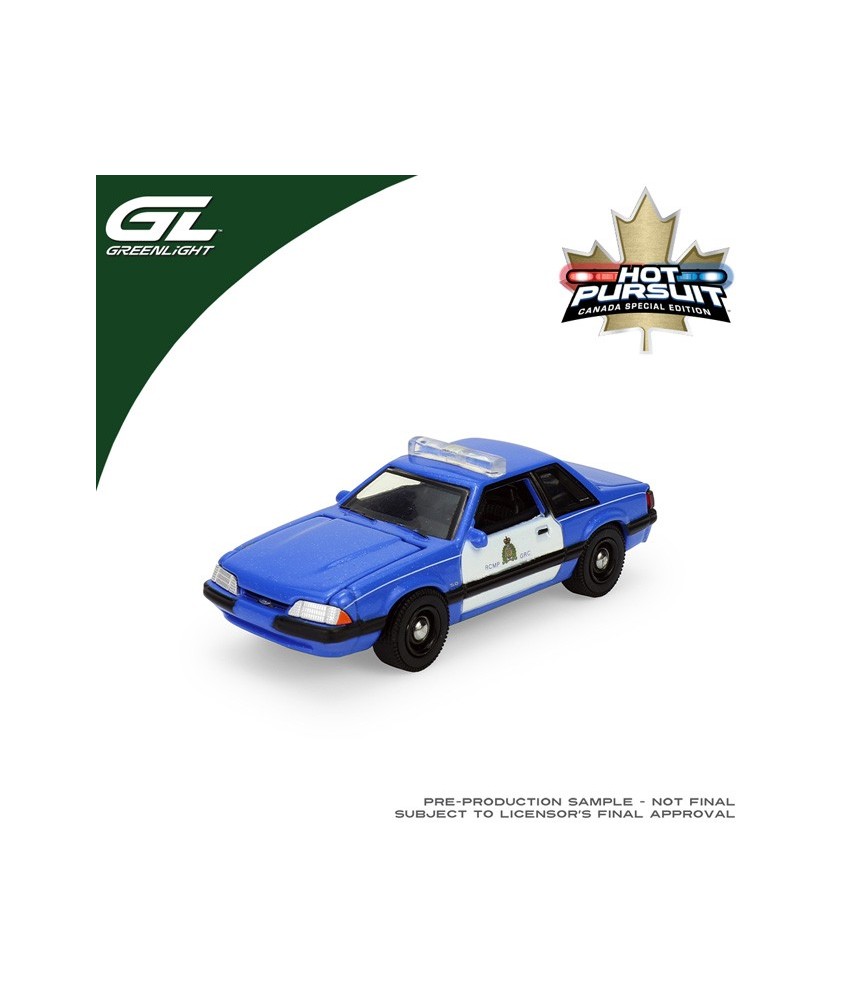 Greenlight Hot Pursuit Series 49 - 1991 Ford Mustang Royal Canadian Mounted Police