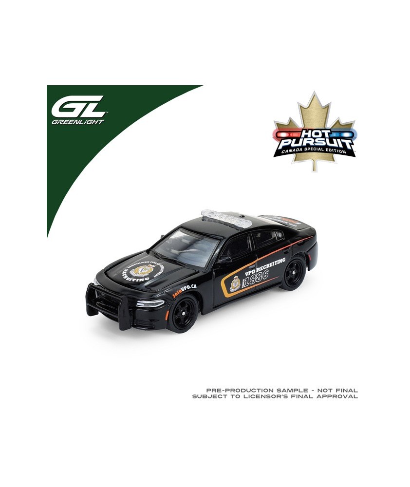 Greenlight Hot Pursuit Series 49 - 2018 Dodge Charger Vancouver Police Recruitment