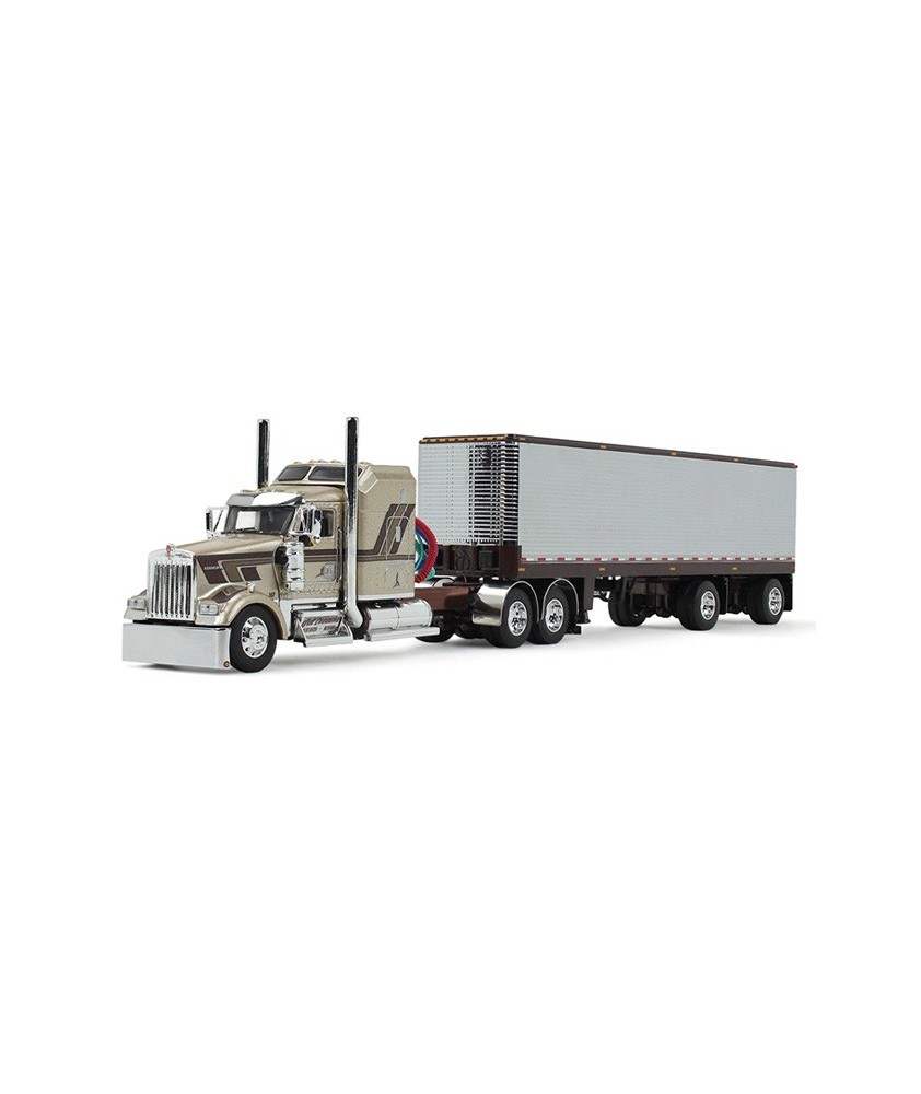 DCP by First Gear - Kenworth W900L and Vintage Dry Goods Spread-Axle Trailer Jason Sanders