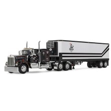 DCP by First Gear - Kenworth W900A with Flat Top Sleeper and Vintage Refrigerated Trailer Dick Simone Trucking