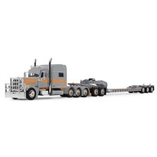 DCP by First Gear - Peterbilt 389 with Fontaine Magnitude Lowboy Tri-Axle Trailer with Jeep