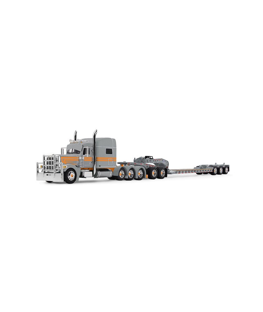 DCP by First Gear - Peterbilt 389 with Fontaine Magnitude Lowboy Tri-Axle Trailer with Jeep