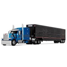 DCP by First Gear - Peterbilt Model 589 with Wilson Silverstar Tanden-Axle Livestock Trailer
