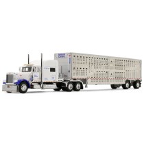 DCP by First Gear Legacy Series - Peterbilt Model 379 with Wilson Silverstar Livestock Spread-Axle Trailer National Carriers