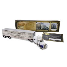 DCP by First Gear Legacy Series - Peterbilt Model 379 with Wilson Silverstar Livestock Spread-Axle Trailer National Carriers