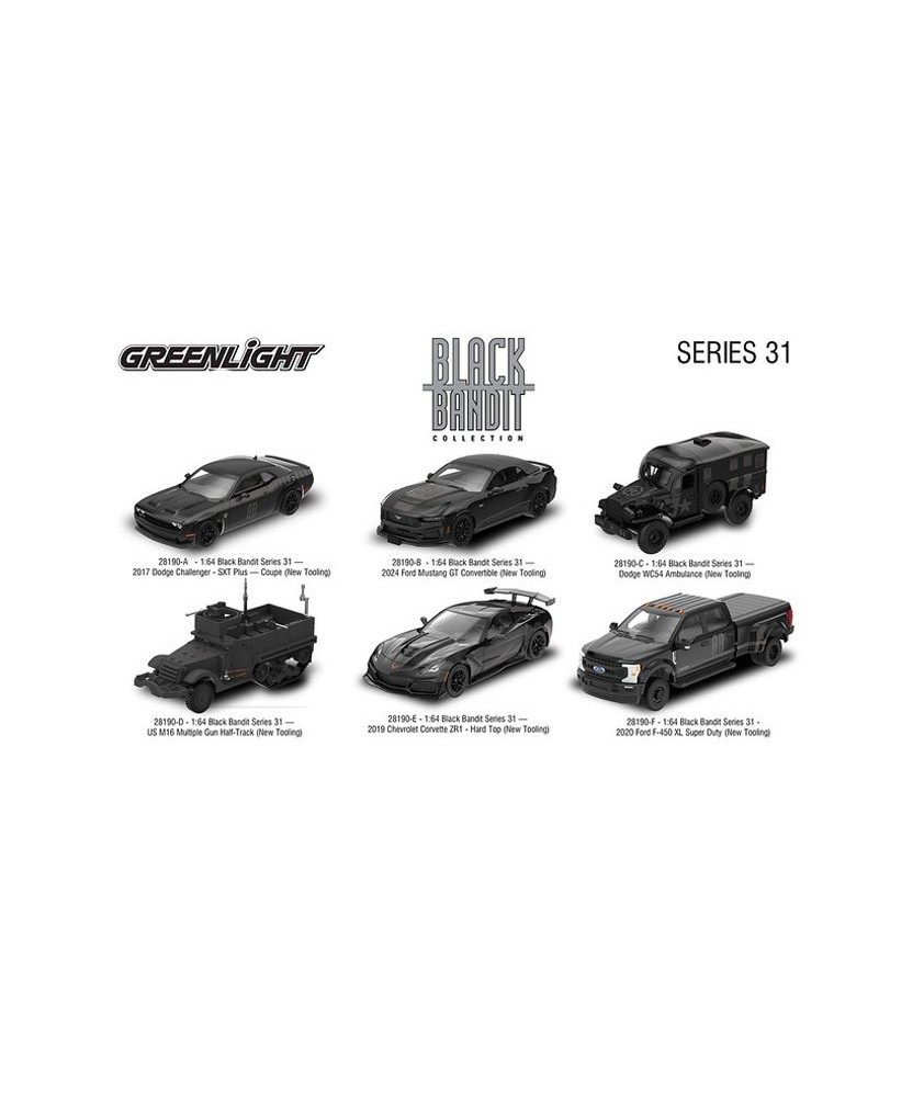 Greenlight Black Bandit Collection Series 31 - Six Piece Set