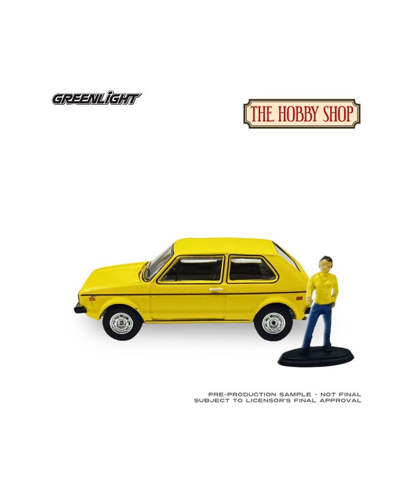 Greenlight The Hobby Shop Series 17 - 1977 Volkswagen Rabbit with Female Customer Figure