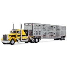 DCP by First Gear - Peterbilt Model 359 with Wilson Silverstar Livestock Trailer Hank Cosper
