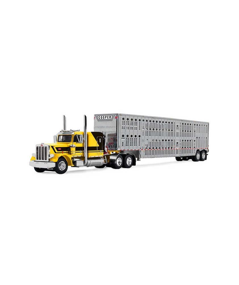 DCP by First Gear - Peterbilt Model 359 with Wilson Silverstar Livestock Trailer Hank Cosper