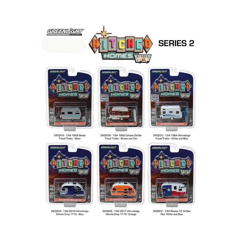 Greenlight Hitched Homes Series 2 - Six Camper Trailer Set