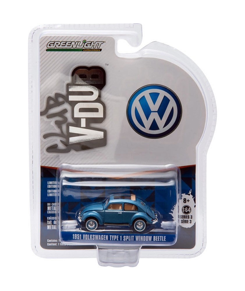 Voiture Miniature Greenlight VW Rabbit GTI Club Vee-Dub, échelle 1/64, Bleu - Neuf