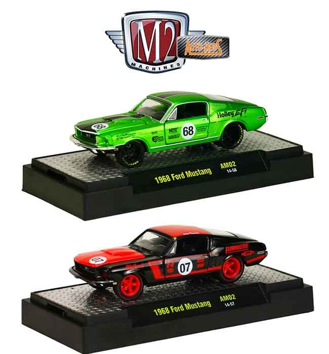 M2 Machines Auto Mods Release AM02 1968 Ford Mustang Satin Green